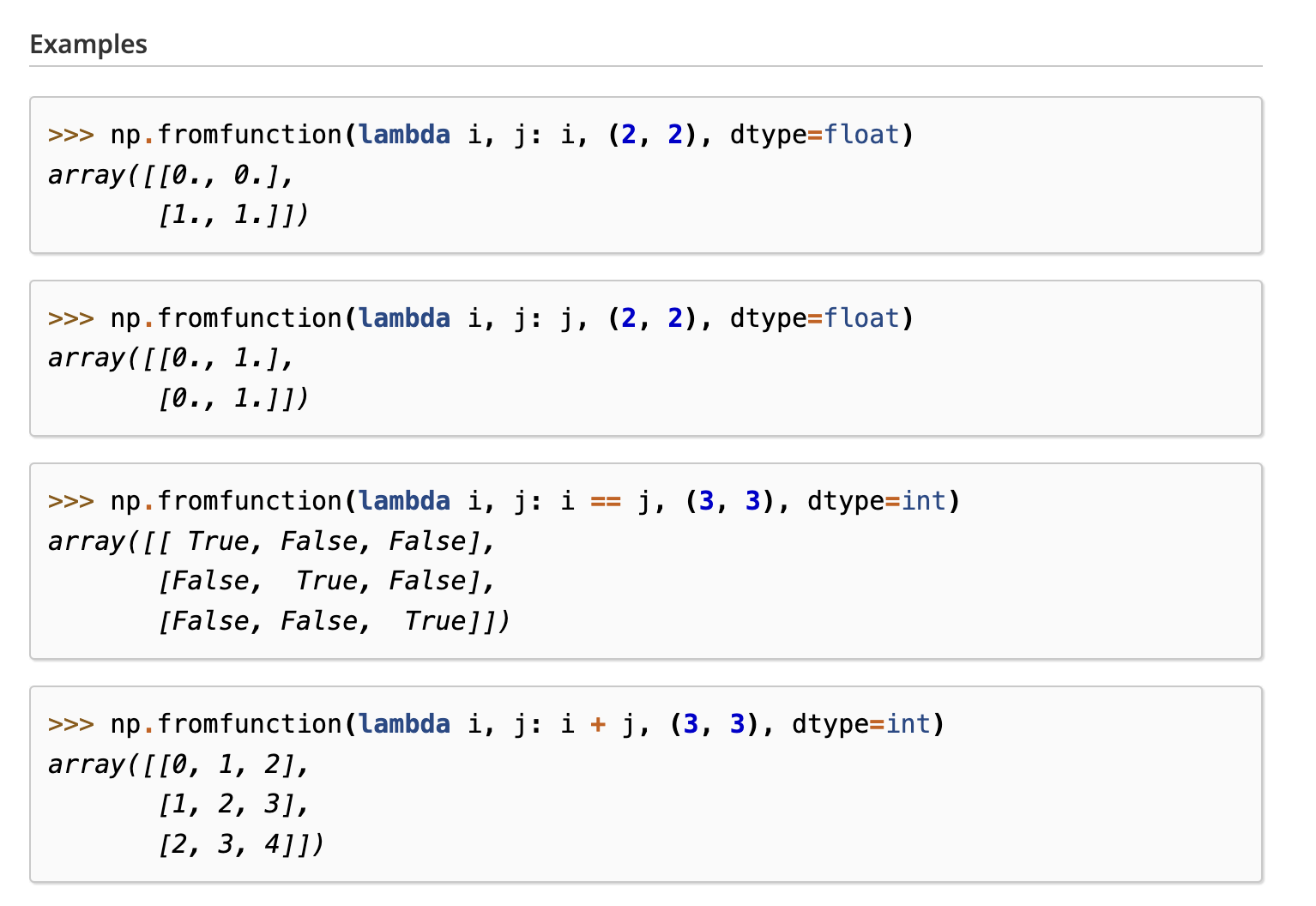 【困り事メモ】numpy.fromfunction を理解する【Numpy】｜工場勤務Pythonプログラマーの日常